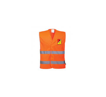GILET HAUTE VISIBILITE ORANGE FLUO + LOGO ALTEN