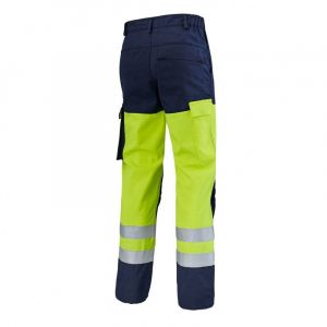 PANTALON HV JAUNE/MARINE MULTIRISQUES ATEX HYGROVET SAFELINE  MOLINEL 2